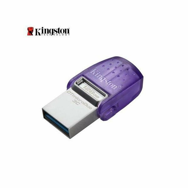 Kingston DTDUO3CG3-128GB 128GB Datatraveler Microduo 3C 200Mbps Dual USB-A Plus USB-C Flash Drive DTDUO3CG3/128GB